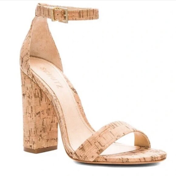 Schultz Enida Cork Block Heels - Picture 2 of 6